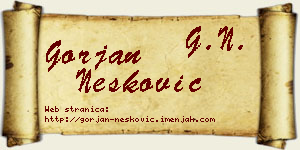 Gorjan Nešković vizit kartica